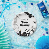 Elegante Halloween twee spookachtige tweede verjaa Papieren Bordje (Feest)