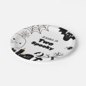Elegante Halloween twee spookachtige tweede verjaa Papieren Bordje (Gekanteld)