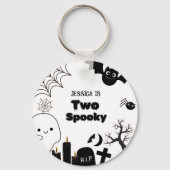 Elegante Halloween twee spookachtige tweede verjaa Sleutelhanger (Voorkant)