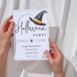 Elegante Halloween-uitnodiging voor kantoor Kaart