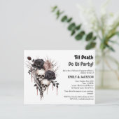 Elegante Halloween verlovingsfeest uitnodiging (Staand voorkant)