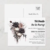 Elegante Halloween verlovingsfeest uitnodiging (Voorkant / Achterkant)