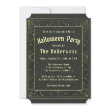Elegante Halloween Zwart Goud Oude Spinnenwebben S