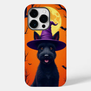 🐶✨ Elegante Halloween Zwarte Hond Artistieke Mini Case-Mate iPhone 14 Pro Hoesje