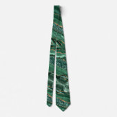 Elegante halsband Agate Groen Goud Glitter Marmer Stropdas (Achterkant)