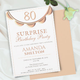 Elegante halsketting 80ste verjaardag verrassingsf kaart