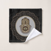 Elegante hamsa hand bad handdoek (Wasdoekje)