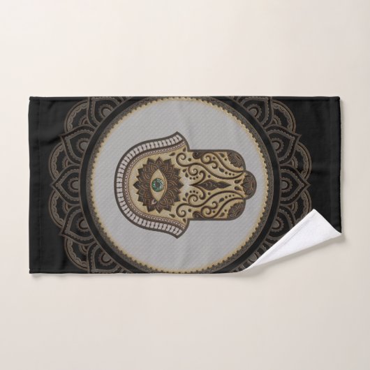 Elegante hamsa hand bad handdoek (Handdoek)
