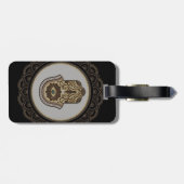Elegante hamsa hand bagagelabel (Achterkant horizontaal)