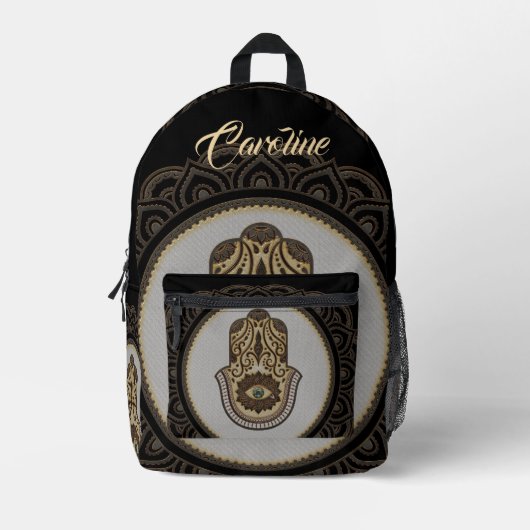 Elegante hamsa hand, bedrukte rugzak (Voorkant)