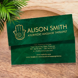 Elegante Hamsa Hand energie spiraal Mini Visitekaartje