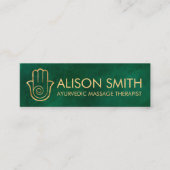 Elegante Hamsa Hand energie spiraal Mini Visitekaartje (Voorkant)