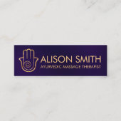 Elegante Hamsa Hand energie spiraal Mini Visitekaartje (Voorkant)