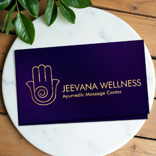 Elegante Hamsa Hand energie spiraal Visitekaartje