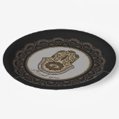 Elegante hamsa hand papieren bordje (Gekanteld)