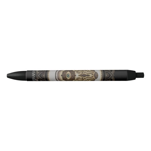 Elegante hamsa hand zwarte inkt pen (Voorkant)
