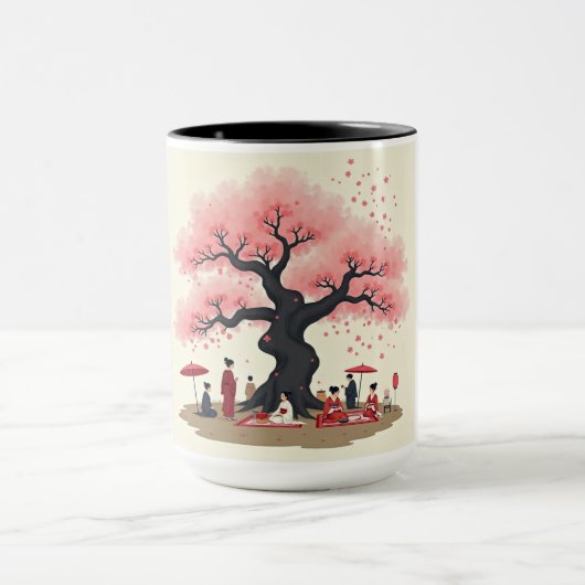 Elegante Hanami Kersenbloesem Mok (Midden)