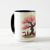 Elegante Hanami Kersenbloesem Mok (Voorkant links)