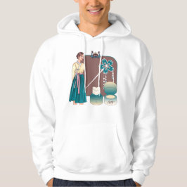 Elegante Hanbok & Bloemige Make-up Kunst Hoodie