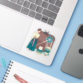 Elegante Hanbok & Bloemige Make-up Kunst Sticker (Laptop met iPhone)