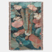 Elegante Hanbok-vrouw in roze lotustuin Deken (Voorkant Verticaal)