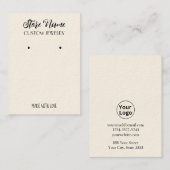 Elegante Hand gemaakt oorbel display Visitekaartje (Voorkant / Achterkant)