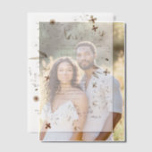 Elegante hand geschilderde Wildflower bruiloft Vellum Uitnodigingen (Offset (Koppel))