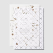 Elegante hand geschilderde Wildflower bruiloft Vellum Uitnodigingen (Offset (Uitnodiging))