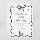 Elegante hand getekend 30ste verjaardag kaart (Voorkant)