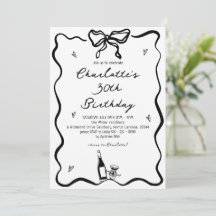 Elegante hand getekend 30ste verjaardag