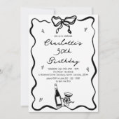 Elegante hand getekend 30ste verjaardag kaart (Voorkant)