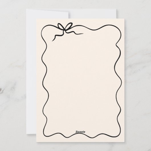 Elegante  hand getekend Save the date Feestdagenkaart (Achterkant)