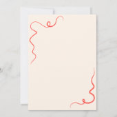 Elegante  hand getekend Save the date Kaart (Achterkant)