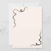 Elegante  hand getekend Save the date Kaart (Achterkant)