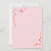 Elegante  hand getekend Save the date Kaart (Achterkant)