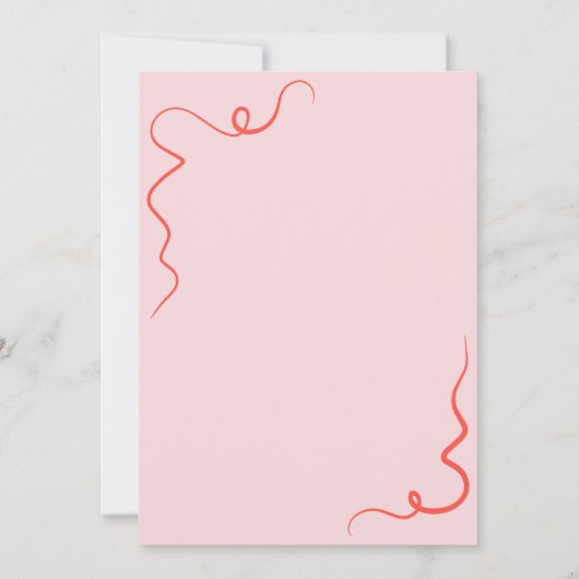 Elegante hand getekend Save the date Kaart (Achterkant)