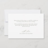 Elegante hand getrokken bloemensalie groene bruilo bedankkaart (Achterkant)