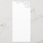 Elegante hand getrokken bloemensalie groene bruilo menu (Achterkant)