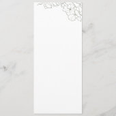 Elegante hand getrokken bloemensalie groene bruilo menu (Achterkant)