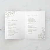 Elegante hand getrokken bloemensalie groene bruilo programma (Binnen)