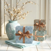 Elegante Hand Getrokken Boog & Lint Patroon Weddin Inpakpapier Vel