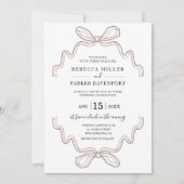 Elegante Hand getrokken boog moderne bruiloft uitn Kaart (Voorkant)