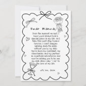 Elegante Hand Getrokken Bruidsmeisje Voorstel Kaar Kaart (Achterkant)