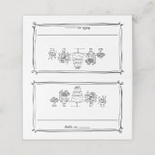 Elegante Hand Getrokken Doodles Scribbles Lijnen T Plaatskaartje (Buitenkant ongevouwen)