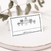 Elegante Hand Getrokken Doodles Scribbles Lijnen T Plaatskaartje