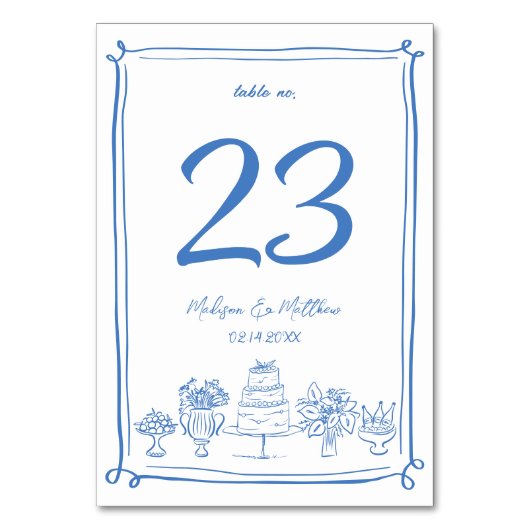 Elegante Hand getrokken Doodles Scribbles Trouwfee Kaart (Achterkant)