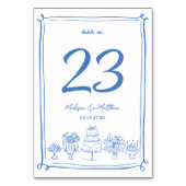 Elegante Hand getrokken Doodles Scribbles Trouwfee Kaart (Voorkant)