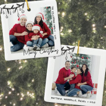 Elegante Hand getrokken Familie Foto Kerstmis