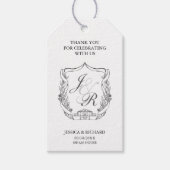 Elegante Hand getrokken Kreeft Dank u Cadeaulabel (Voorkant)