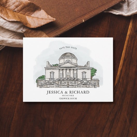 Elegante hand getrokken locatie Chateau illustrati Kaart